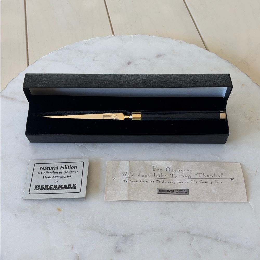 NIB Norfolk Southern Gold Letter Opener